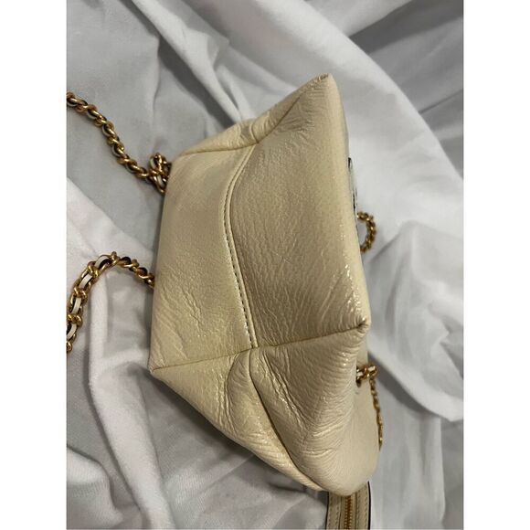 Tory Burch Women's Cream Small Ella Crinkle Patent Chain Crossbody Bag NWOT - Picture 10 of 10